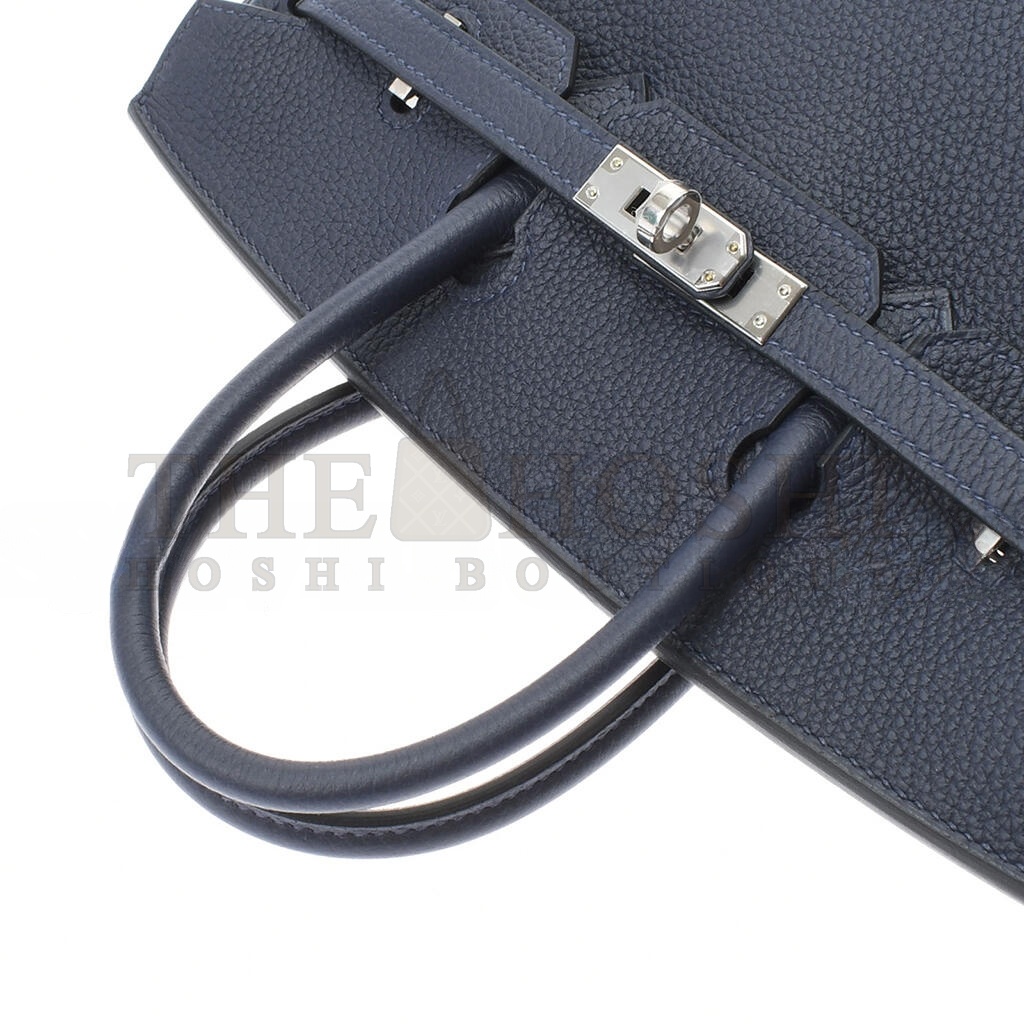 H**me5 BIRKIN 25 TOGO LEATHER SAPPHIRE BLUE AND PEACOCK GREEN SILVER BUCKLE 476967 (25*20*13cm) Master Quality